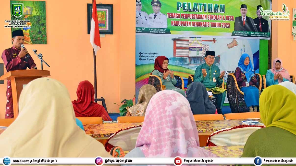 Pelatihan Tenaga Perpustakaan Sekolah dan Desa Tahun 2023 oleh Dipersip Kabupaten Bengkalis