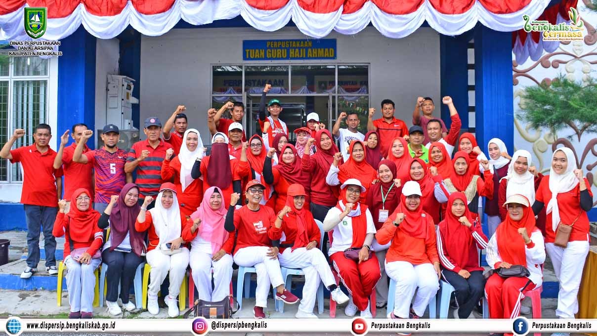 Perayaan HUT ke-78 RI di Lingkungan Dipersip Kabupaten Bengkalis