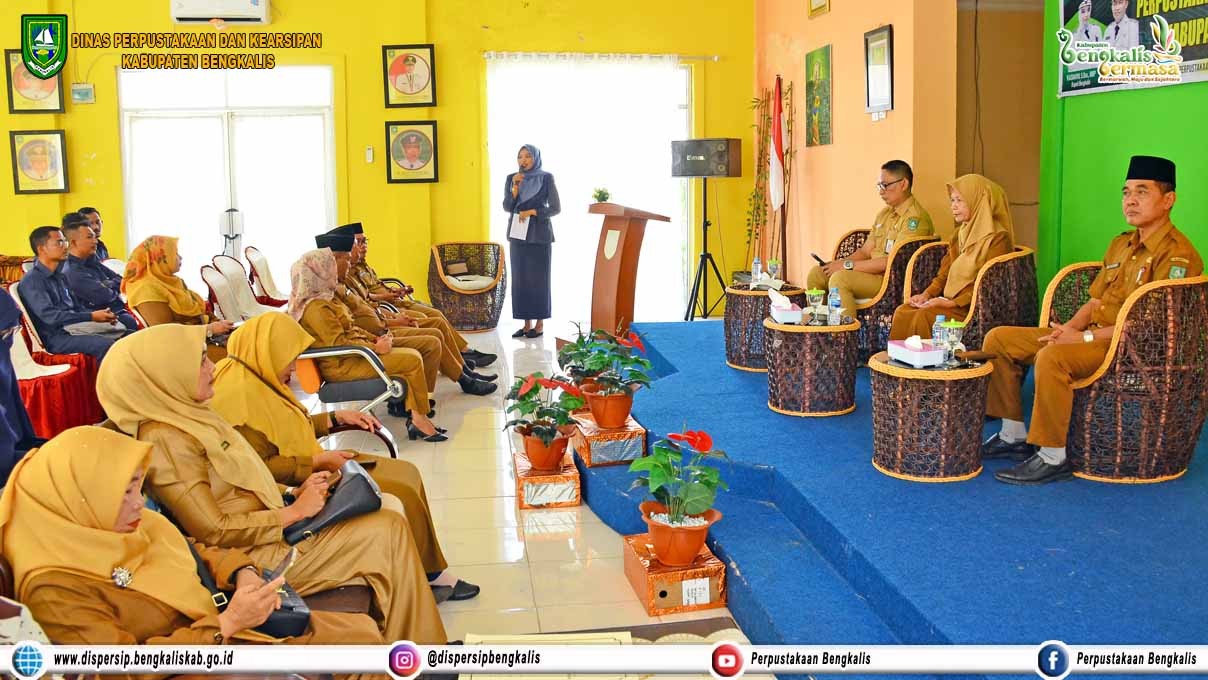 Pelatihan Peningkatan Kapasitas Pengelola Perpustakaan oleh Dispersip Kabupaten Bengkalis