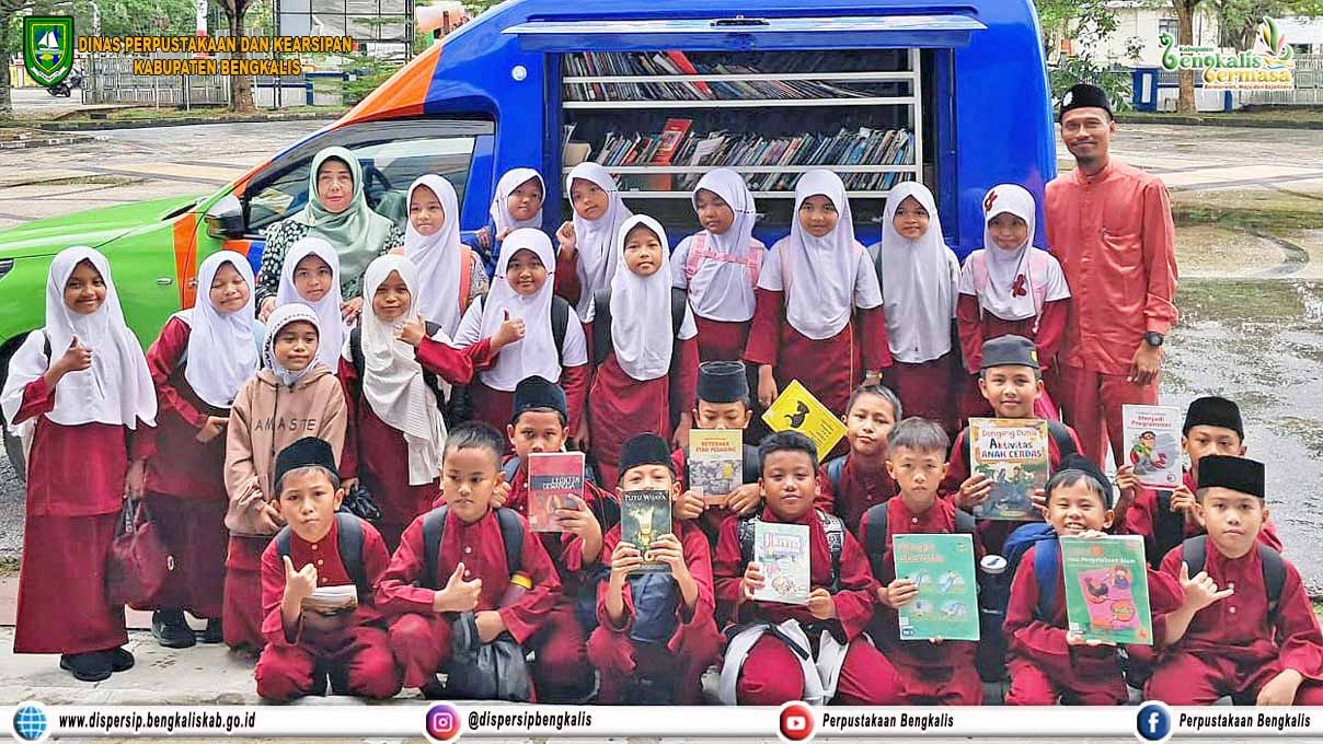 Kunjungan Pembelajaran Literasi Siswa SDS Aisyiyah ke Dispersip Kabupaten Bengkalis