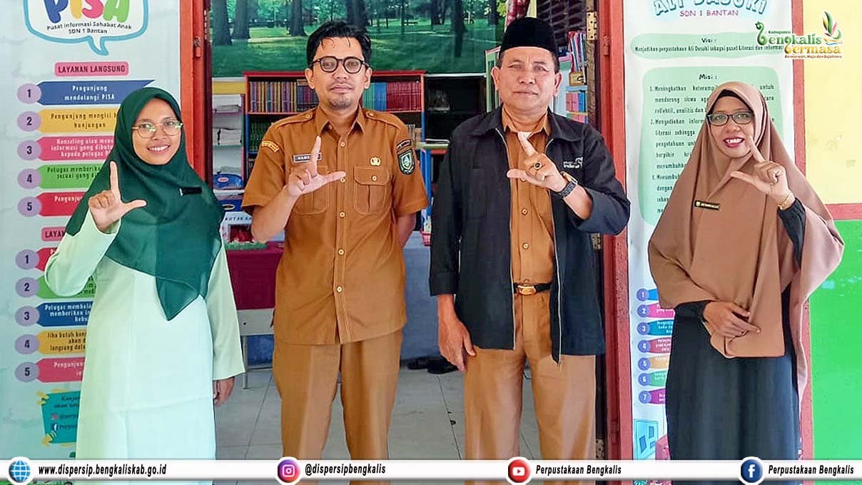 Pembinaan Perpustakaan Ali Dasuki di SDN 1 Kecamatan Bantan