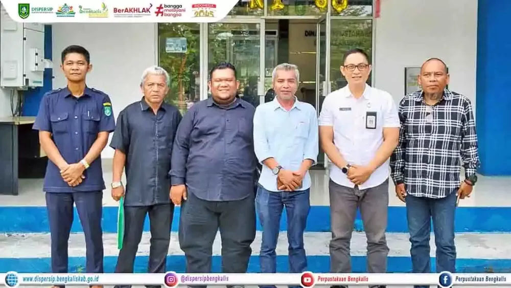 Kunjungan Tamu dari Sumatera Utara terkait Pencarian Arsip di Dispersip Kabupaten Bengkalis