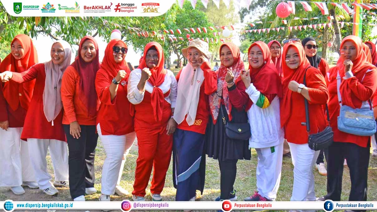 DWP Dispersip Bengkalis Turut Memeriahkan Perlombaan HUT ke-81 Kemerdekaan RI