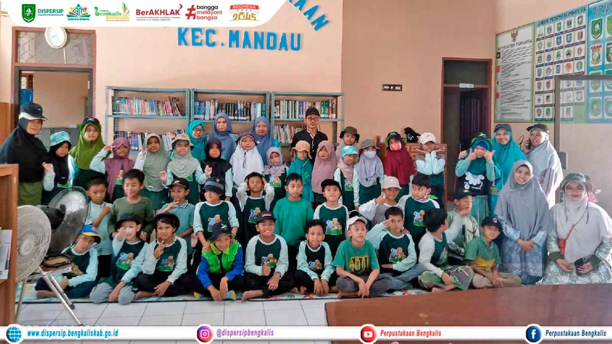 Kunjungan Literasi Siswa SDS Alam Duri ke UPT Perpustakaan Kecamatan Mandau