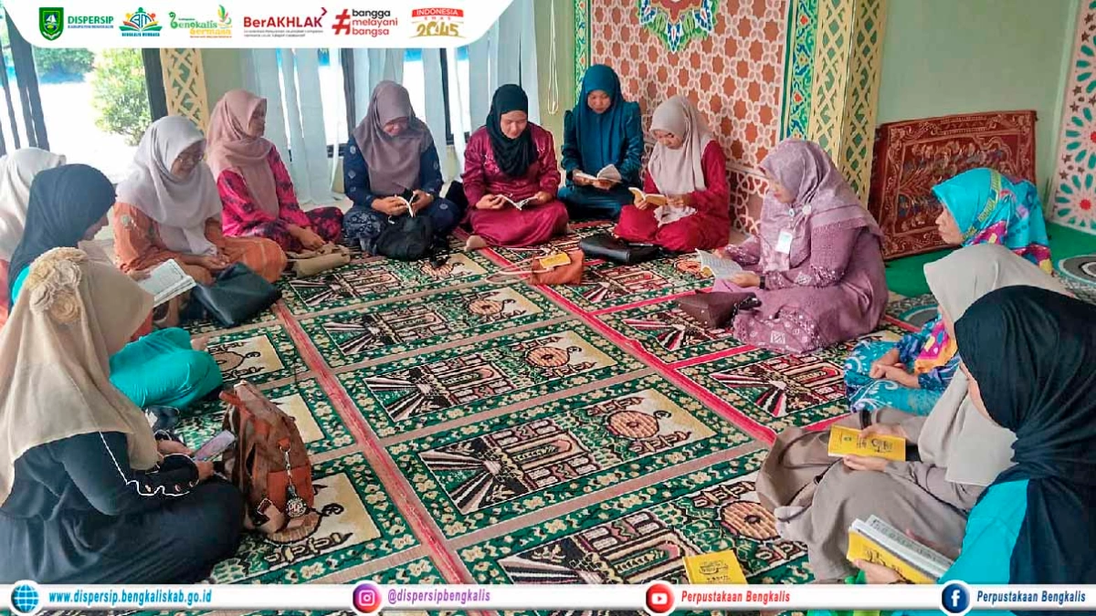 Wirid Yasin bersama Mahasiswa PPL di Dispersip Kabupaten Bengkalis
