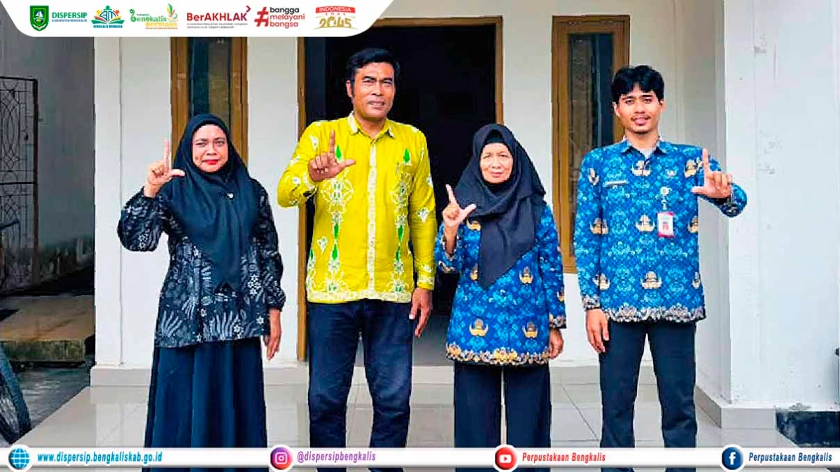 Dispersip Kabupaten Bengkalis Monitoring Pemanfaatan Bantuan Fisik Program TPBIS 2026 Perpusnas RI di Teluk Latak