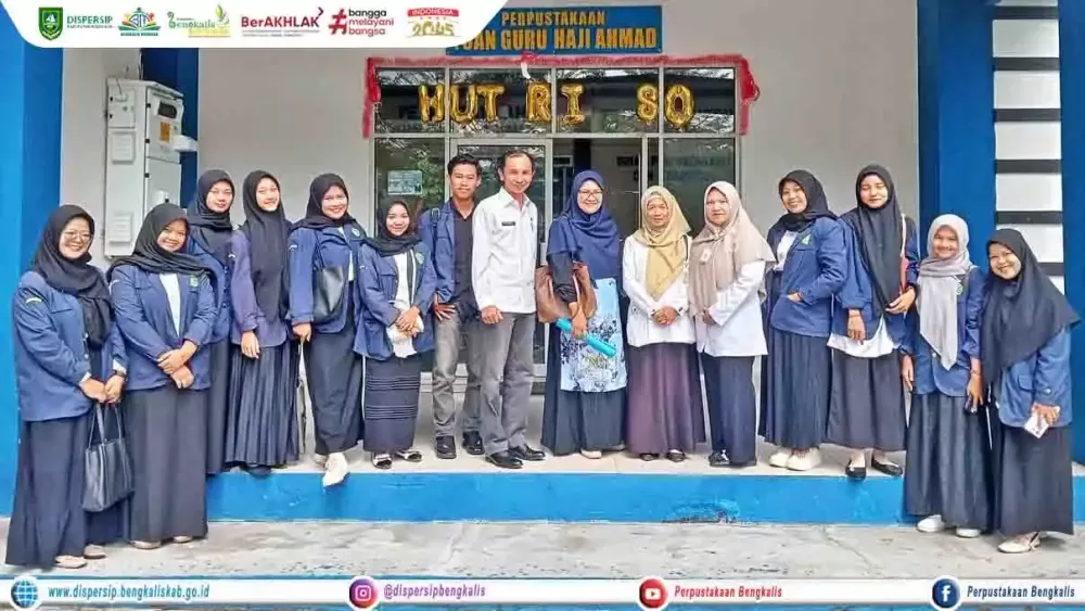 Penyerahan Mahasiswa PPL IAIN Datuk Laksamana Bengkalis ke Dispersip Bengkalis