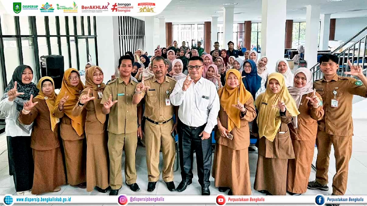 Dispersip Bengkalis Bersama Perpustakaan Datuk Laksemana Kampus IAIN Bengkalis Gelar Kegiatan Literasi Inklusi dan Belajar Bahasa Isyarat Dasar