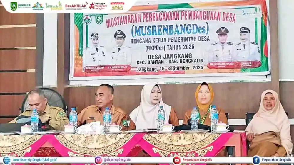 Dispersip Bengkalis Turut Serta Musrenbangdes Tahun 2026-2027 di Desa Jangkang