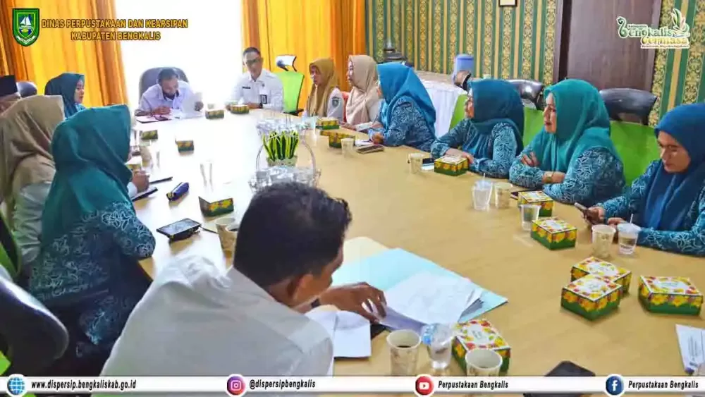 Rapat Tindak Lanjut Dalam Pelaksanaan 10 Program Pokok PKK di Dispersip Kabupaten Bengkalis