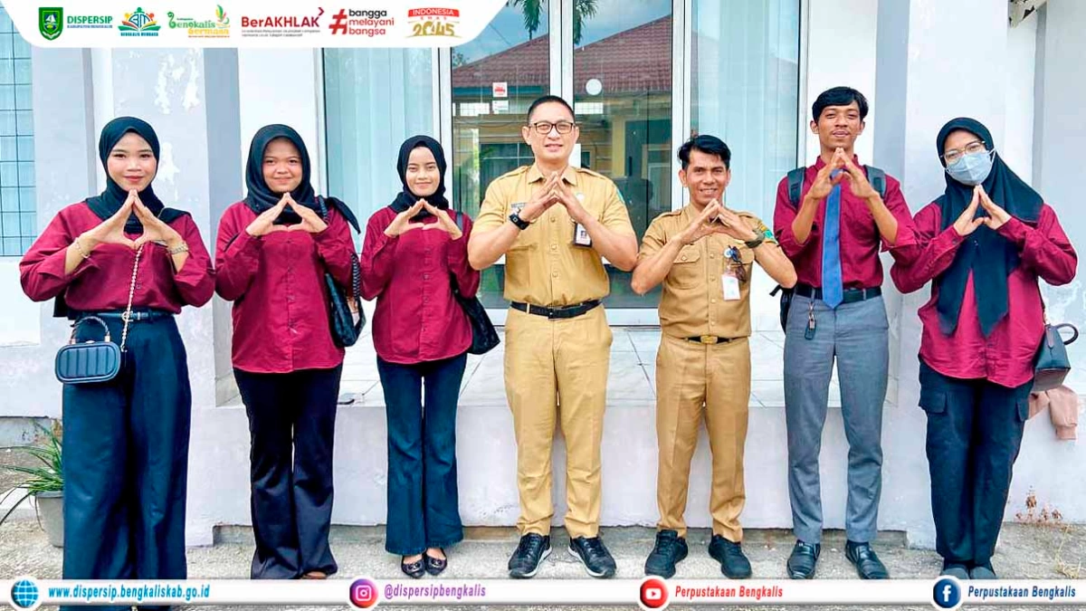 Kunjungan Mahasiswa Politeknik Negeri Bengkalis ke Dispersip Kabupaten Bengkalis