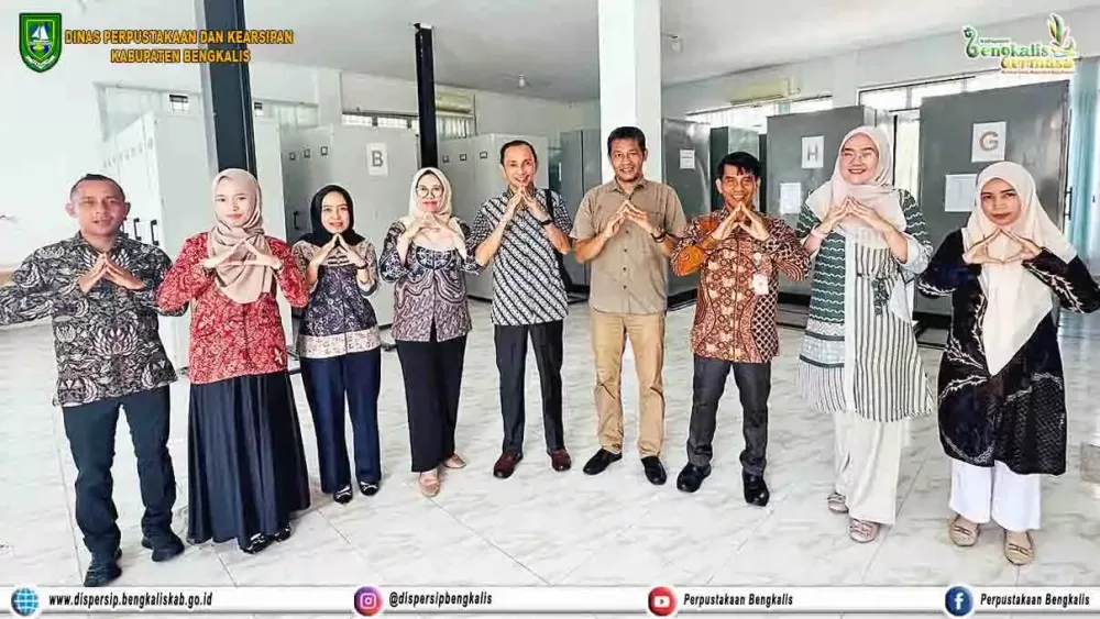 Pengecekan Fisik Arsip Dispersip Bengkalis oleh Tim Audit Dipersip Provinsi Riau