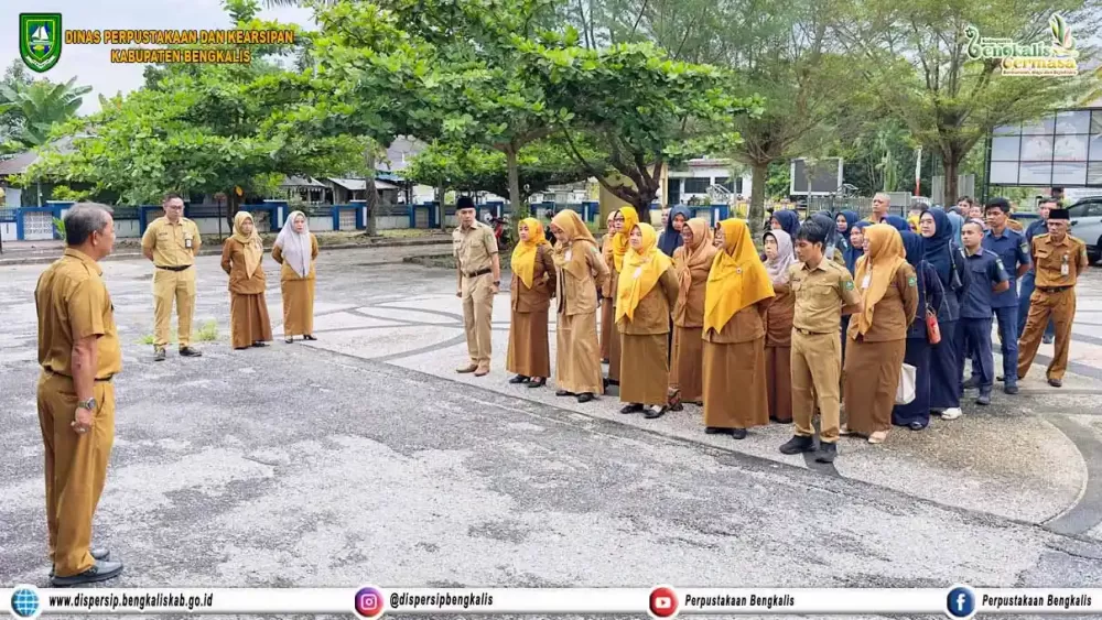 Apel dan Silaturahmi Dispersip Kabupaten Bengkalis Pasca Liburan Idul Fitri 1446 H/ 2025 M