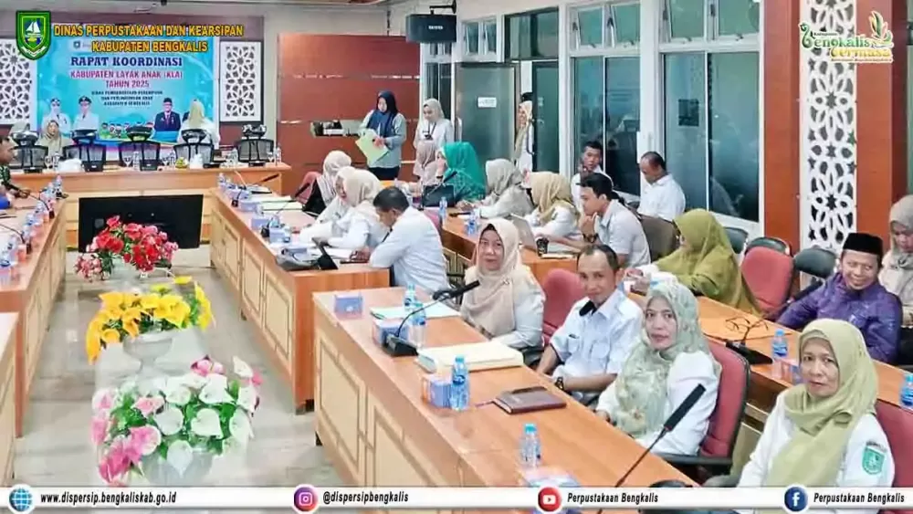 Dispersip Kabupaten Bengkalis Turut Menghadiri Rapat Koordinasi KLA Tahun 2025