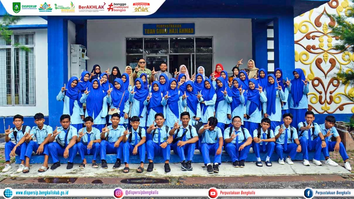 Kunjungan Literasi Siswa Kelas XI MAN 2 Bukit Batu ke Dispersip Kabupaten Bengkalis