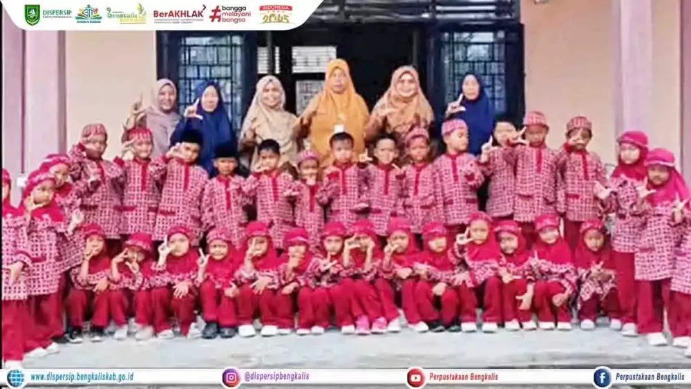 Kunjungan Anak TK IT Bestari ke UPT Perpustakaan Kecamatan Rupat