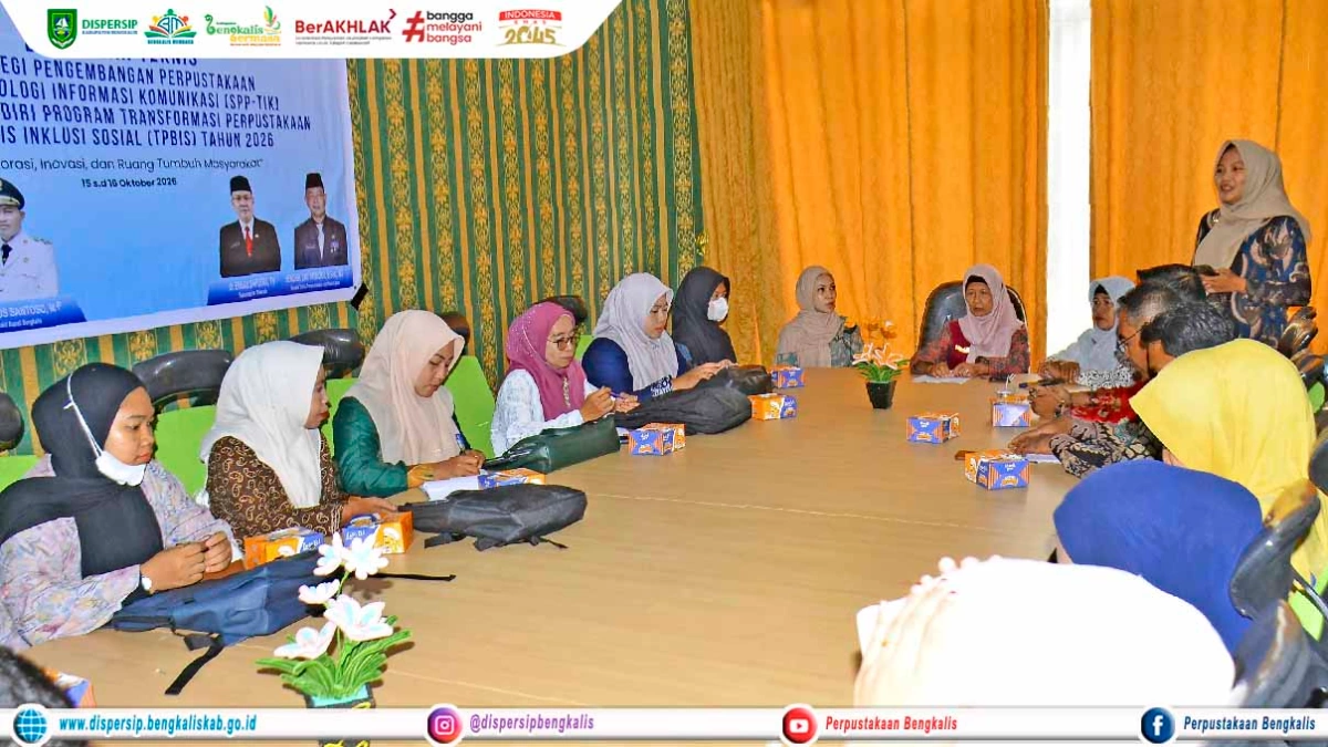 Dispersip Kabupaten Bengkalis Menggelar Bimbingan Teknis SPP-TIK Replikasi Mandiri Program TPBIS Tahun 2026