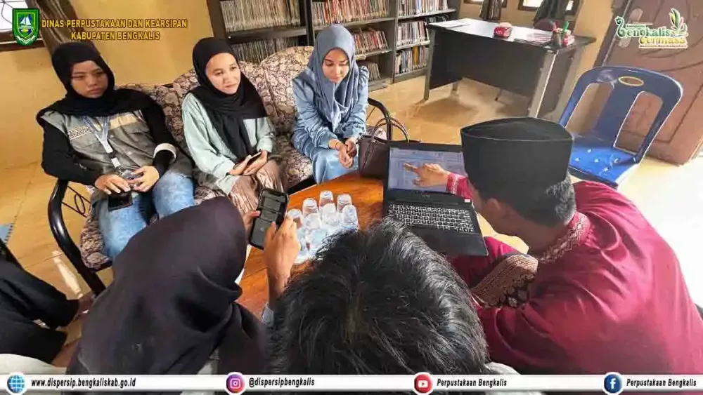 Pembinaan Automasi Perpustakaan dan Program Kerja Literasi di Perpustakaan Wahana Ilmu Desa Bantan Tengah